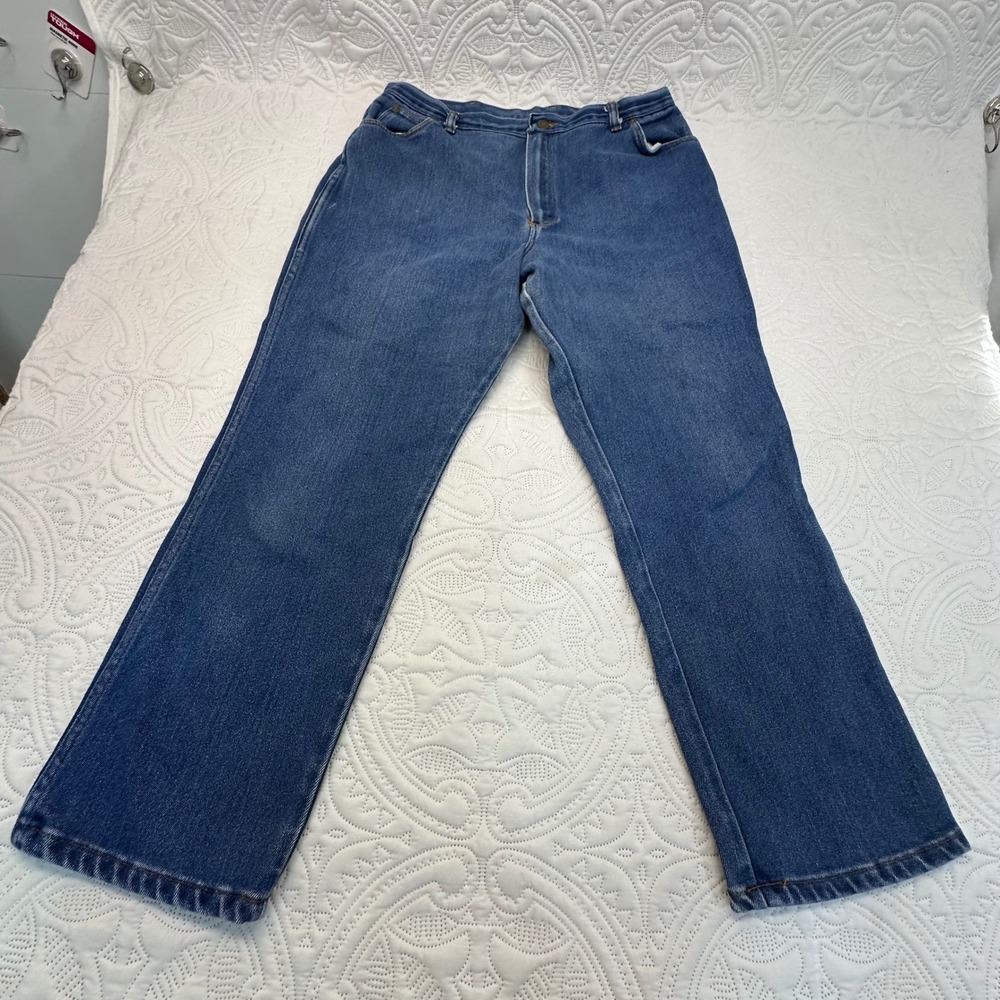 Vintage Wrangler Misses Full Fit Jeans 20 Petite Blue High Rise Made in USA